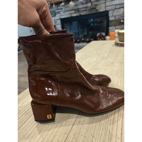 Franco Sarto Shoes - Franco Sarto Women's Brown Leather Ankle Boots Size 7M Square Toe
